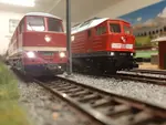 Rote Modelleisenbahn