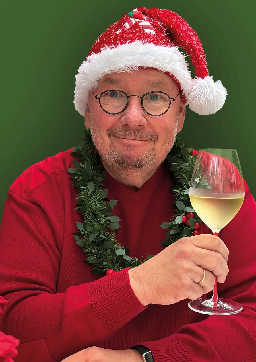 Berndt Stelter in Weihnachtsoutfit